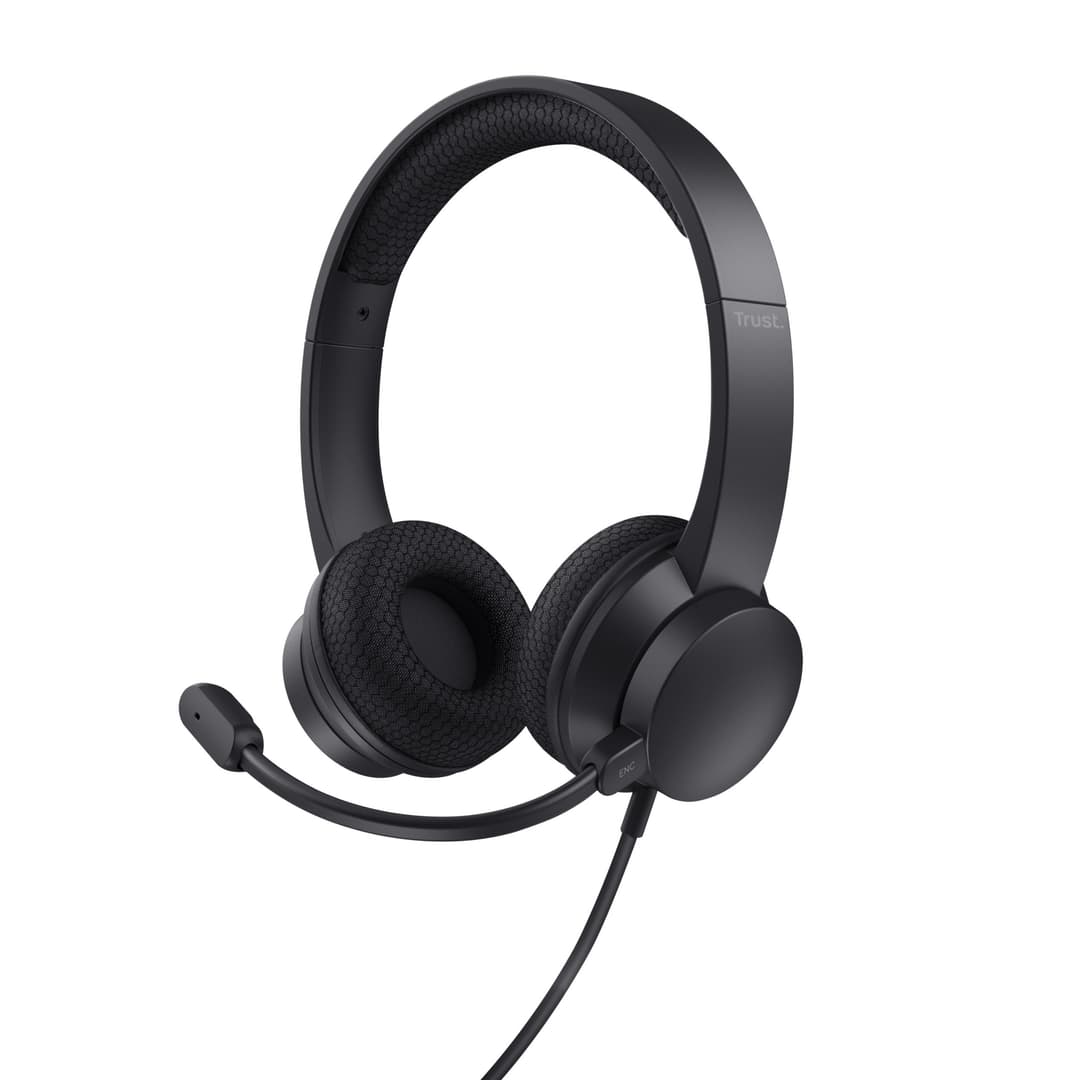 Trust HS-260 Headset Wired Neck-band Office/Call center USB Type-A Black - Image 1