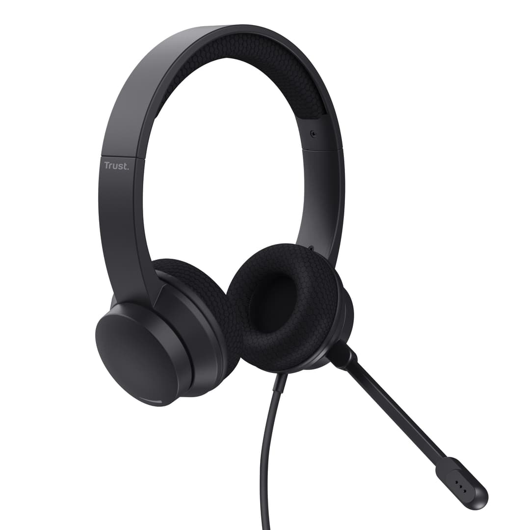 Trust HS-260 Headset Wired Neck-band Office/Call center USB Type-A Black - Image 2