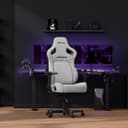 AndaSeat Kaiser 4 Premium Gaming Chair Linen Fabric - Large, Ash Grey thumbnail 1