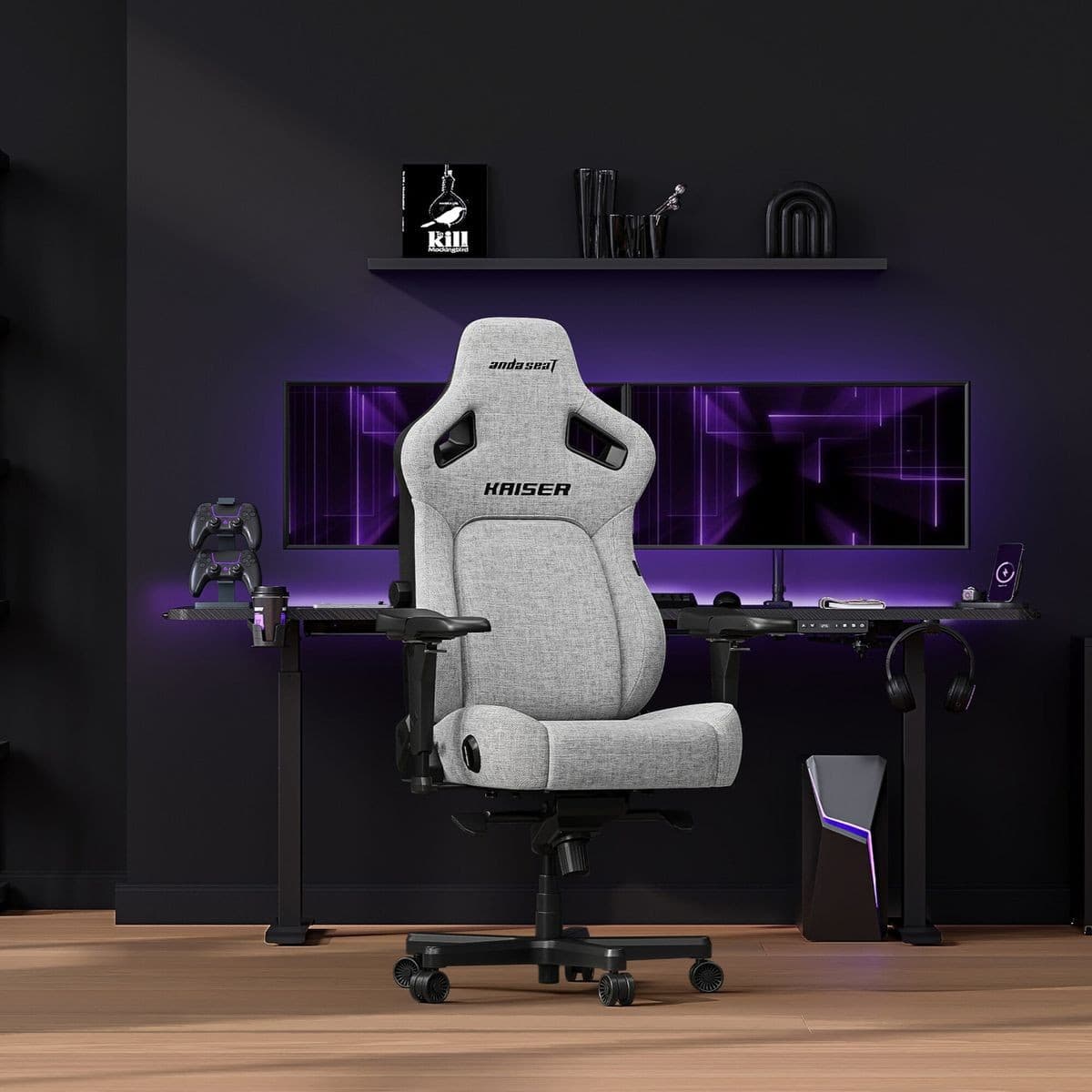 Anda seat Kaiser 4 Large Ergo Office Gaming Chair - Grey Fab