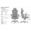 AndaSeat Kaiser 4 Premium Gaming Chair Linen Fabric - Large, Ash Grey thumbnail 2