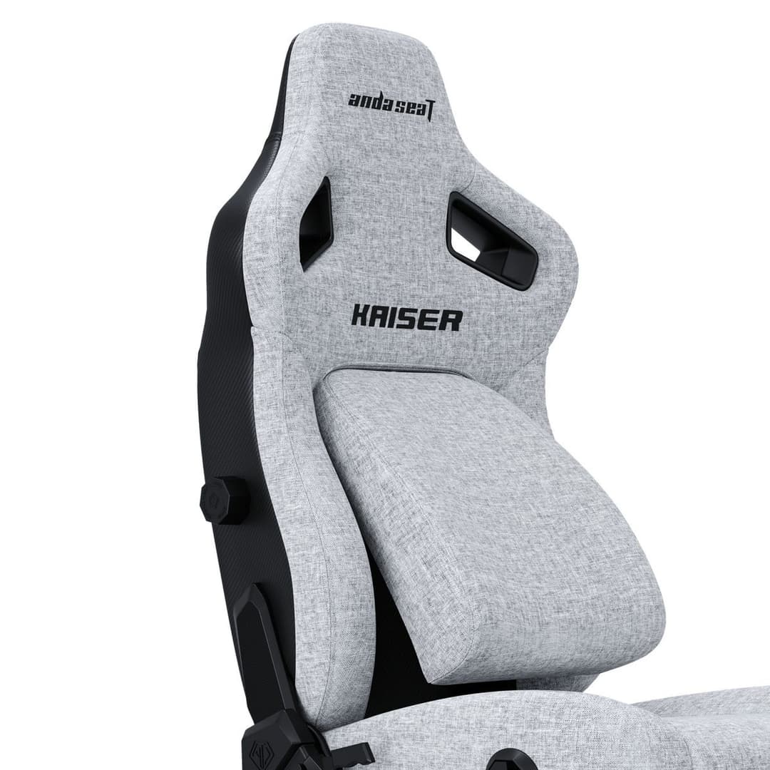 AndaSeat Kaiser 4 Premium Gaming Chair Linen Fabric - Large, Ash Grey - Image 5