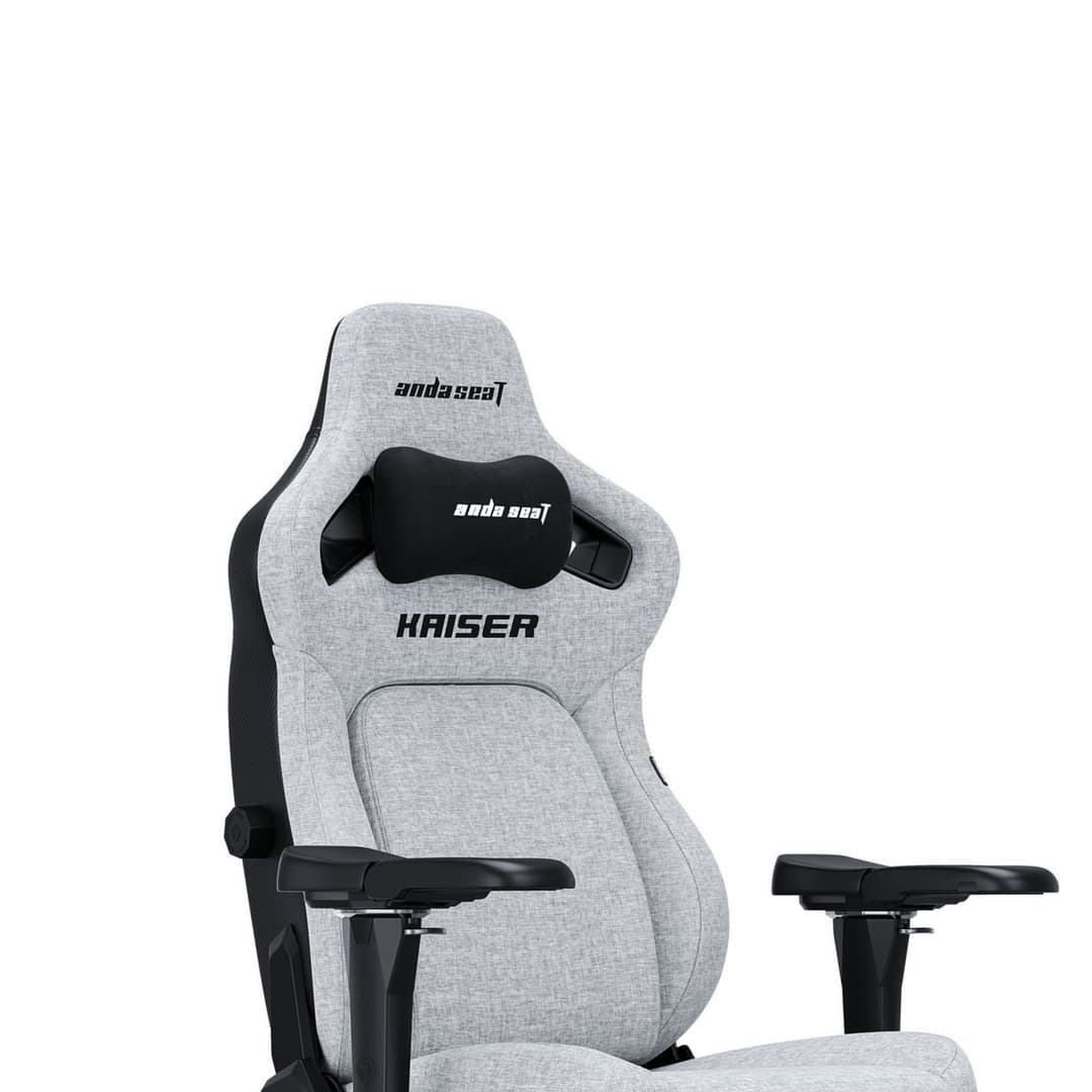 AndaSeat Kaiser 4 Premium Gaming Chair Linen Fabric - Large, Ash Grey - Image 10