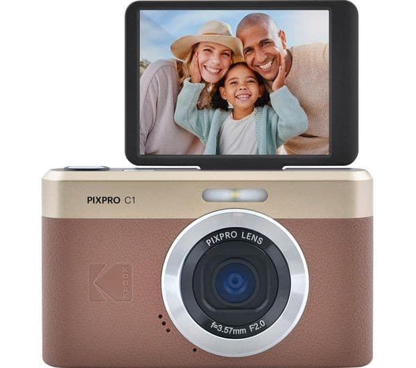 Kodak PIXPRO C1 13MP Compact Digital Camera - Brown - Image 4