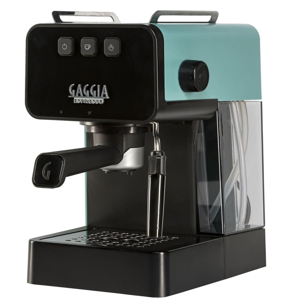 Gaggia Espresso Deluxe Manual Coffee Machine And Cappuccino Maker With Milk Frother - Riverway Green - Image 1