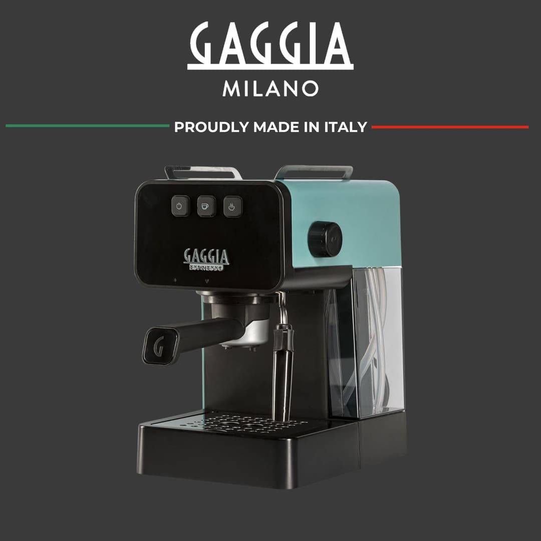 Gaggia Espresso Deluxe Manual Coffee Machine And Cappuccino Maker With Milk Frother - Riverway Green - Image 7
