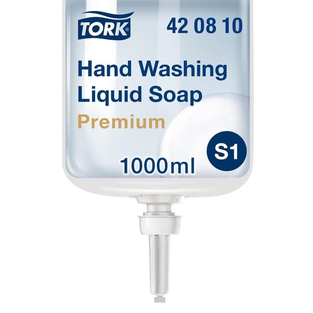 Tork Liquid Soap Fragrance-Free Hand Washing S1/S11 6 x 1000ml 420810 - Image 1