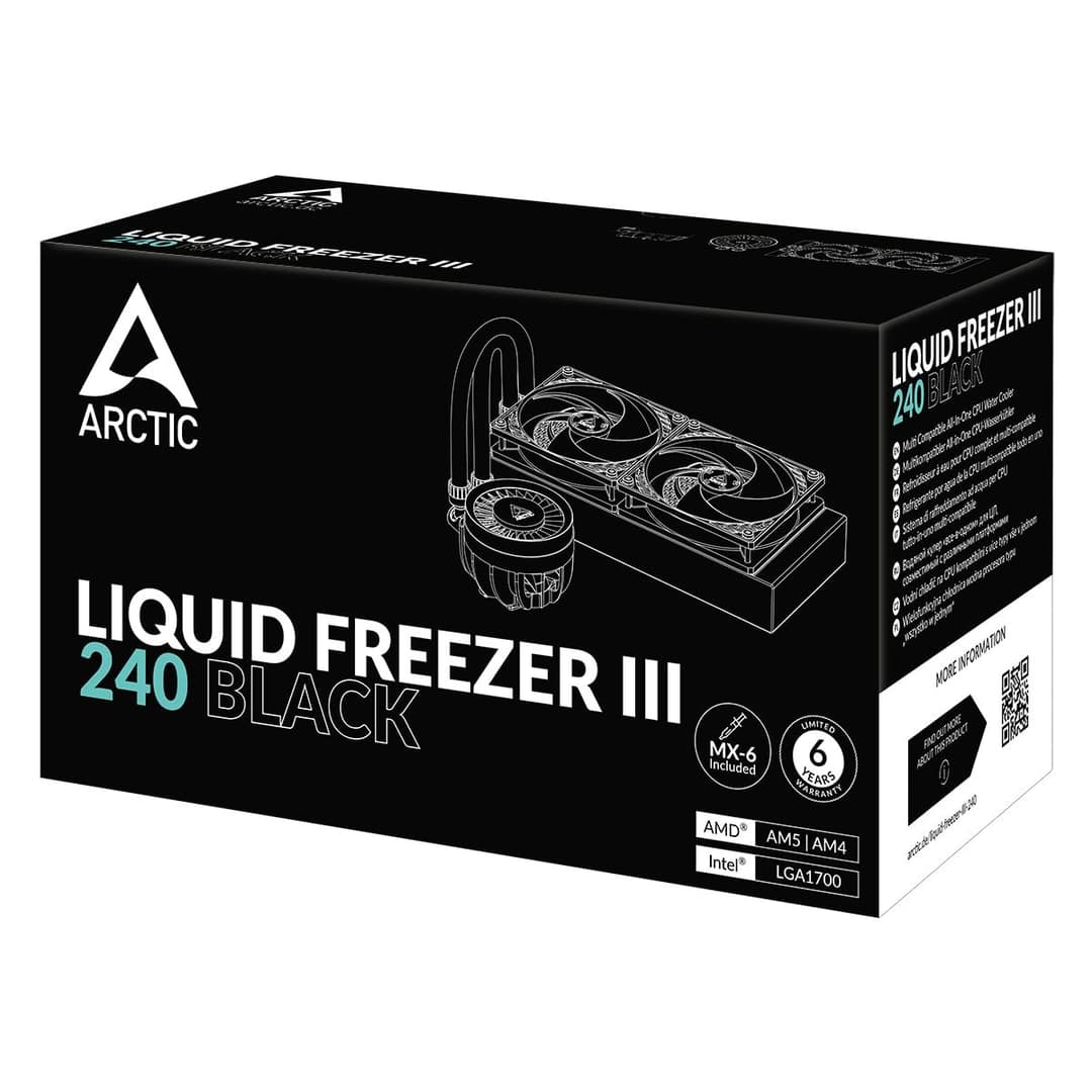 ARCTIC Liquid Freezer III 240 All-In-One CPU Water Cooler - Black - Image 2
