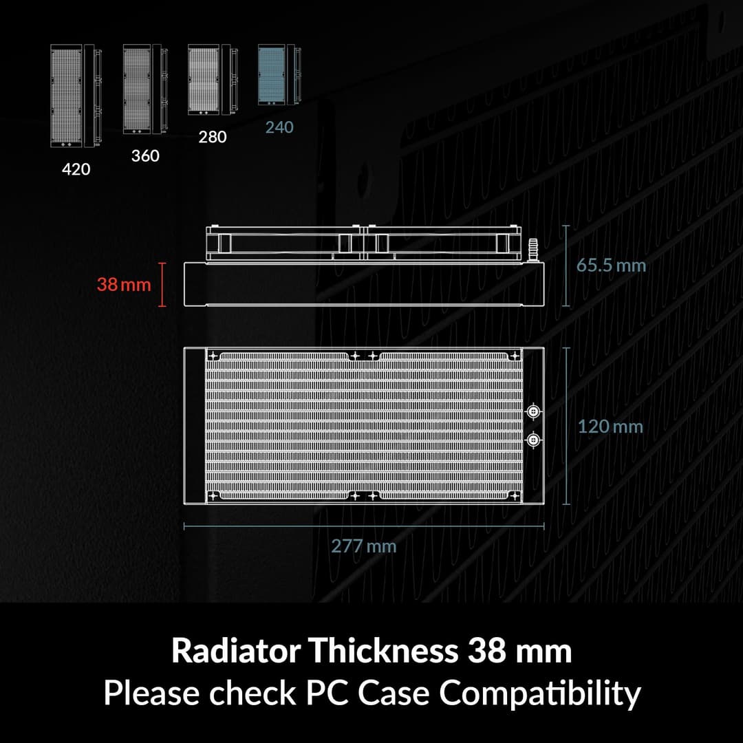 ARCTIC Liquid Freezer III 240 All-In-One CPU Water Cooler - Black - Image 3