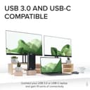 Plugable Technologies USB 3.0 and USB-C Dual 4K Display Docking Station with DisplayPort and HDMI for Windows and Mac (Dual 4K DisplayPort & HDMI, Gigabit Ethernet, Audio, 6 USB Ports) Vertical thumbnail 4