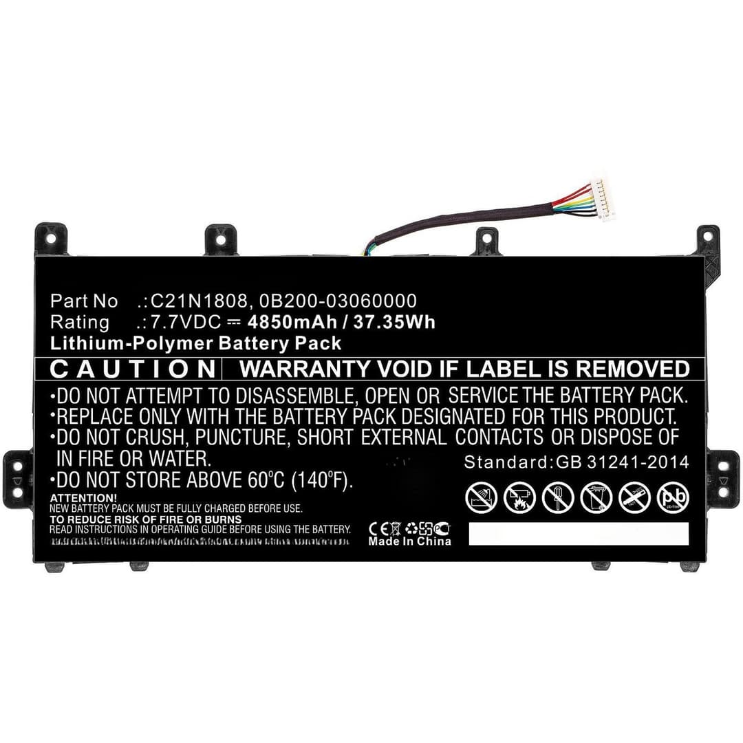 CoreParts MBXAS-BA0258 Laptop Battery for Asus 37.35Wh Li-Polymer 7.7V 4850mAh, fits Asus C423, C423NA, C423NA-0031AN4200 - Image 1