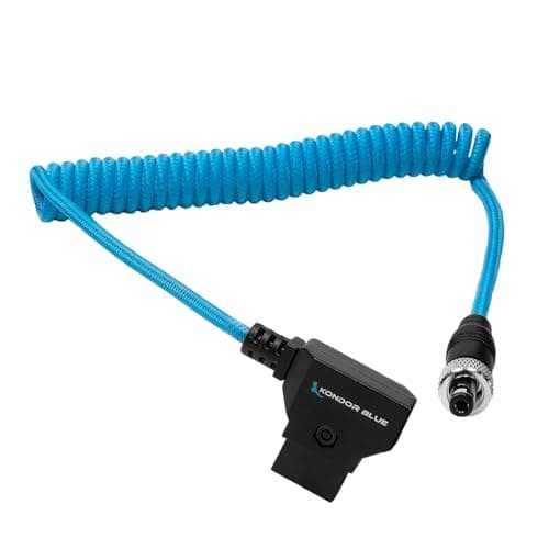 KONDOR BLUE Cavo D-Tap a spirale per bloccare DC 2,1 mm | Monitor di alimentazione, luci, accessori e altro da 16"-32" | Blu - Image 2