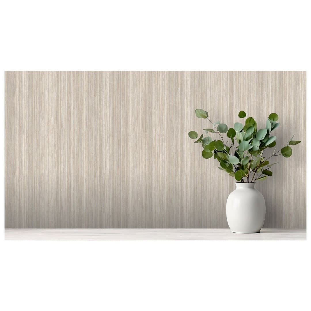 Arthouse Grasscloth Cream Wallpaper - Image 3