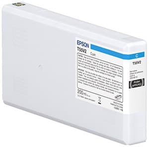 Epson T55W2 UltraChrome Pro10 200ml Ink Cartridge for SureColor SC-P5300 - Cyan - Image 1