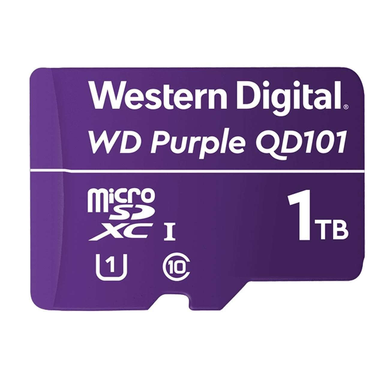 Western Digital WD Purple SC QD101 1TB microSDXC Surveillance Memory Card (WDD100T1P0C)