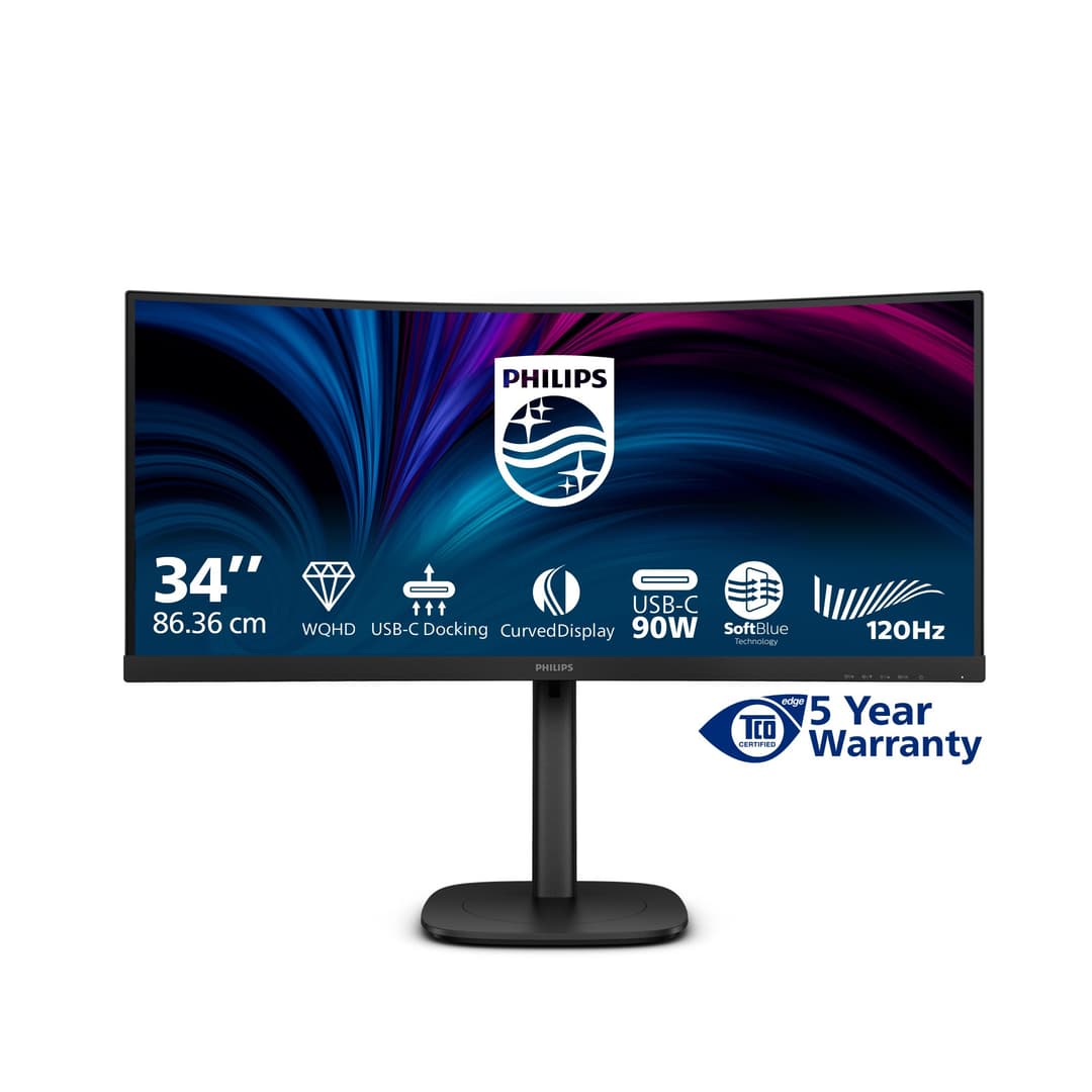 Philips 3000 series 34B2U3600C/00 computer monitor 86.4 cm (34") 3440 x 1440 pixels Wide Quad HD LCD Black - Image 3