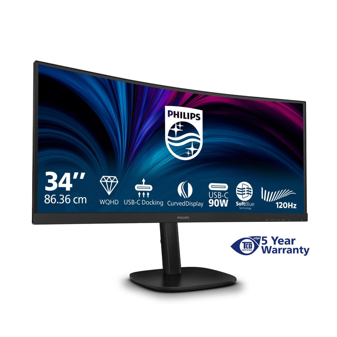Philips 3000 series 34B2U3600C/00 computer monitor 86.4 cm (34") 3440 x 1440 pixels Wide Quad HD LCD Black - Image 4