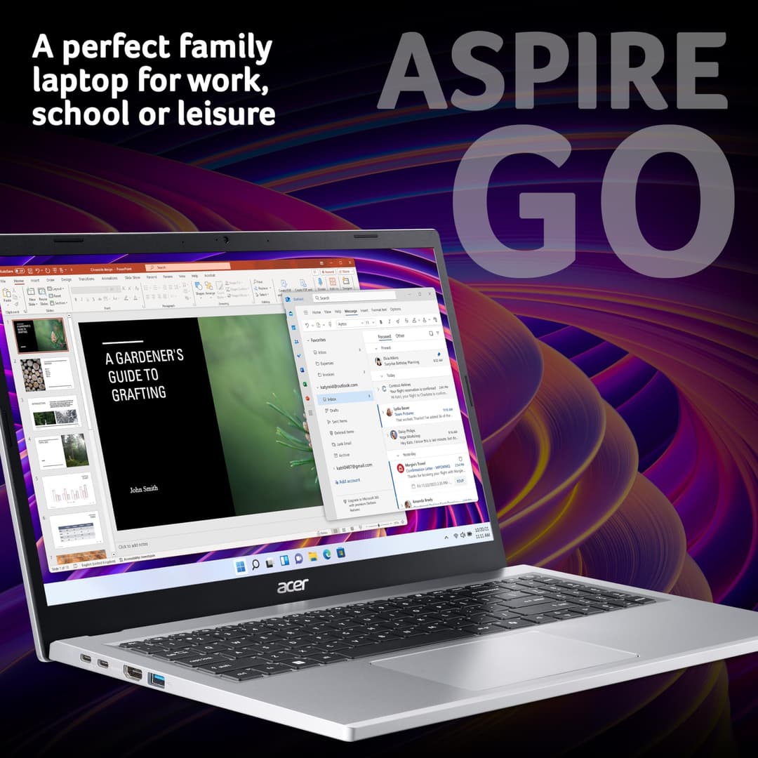 Acer Aspire Go 15 Laptop 15.6-inch Full HD Windows 11 Silver - AMD Ryzen 3 7320U 8GB 128GB - Image 2