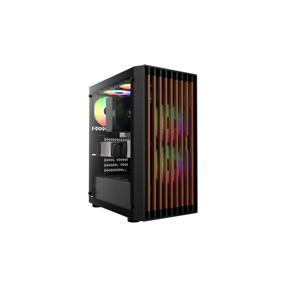 Gamdias AURA GC4 ARGB Tempered Glass Mid Tower Gaming PC Case - Black