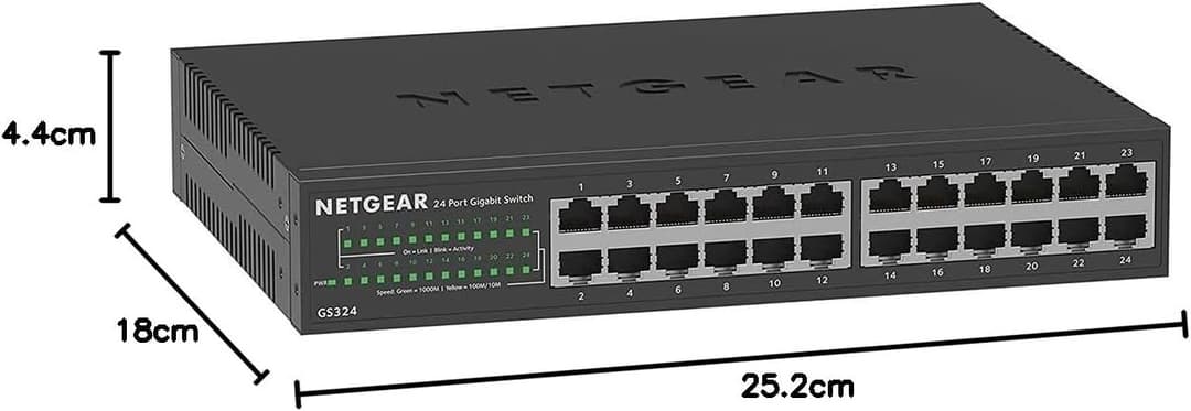 NETGEAR SOHO GS324 - switch - 24 ports - unmanaged - rack-mountable - Image 6