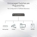 NETGEAR SOHO GS324 - switch - 24 ports - unmanaged - rack-mountable thumbnail 9