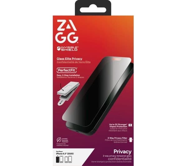 ZAGG InvisibleShield Glass Elite Privacy iPhone 17 Screen Protector - Image 3