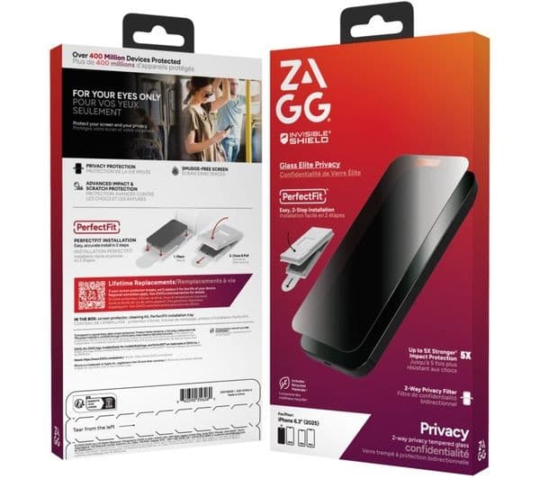 ZAGG InvisibleShield Glass Elite Privacy iPhone 17 Screen Protector - Image 5