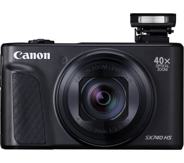 Canon PowerShot SX740 HS Compact Digital Camera with 40x Optical Zoom - Black - Image 1