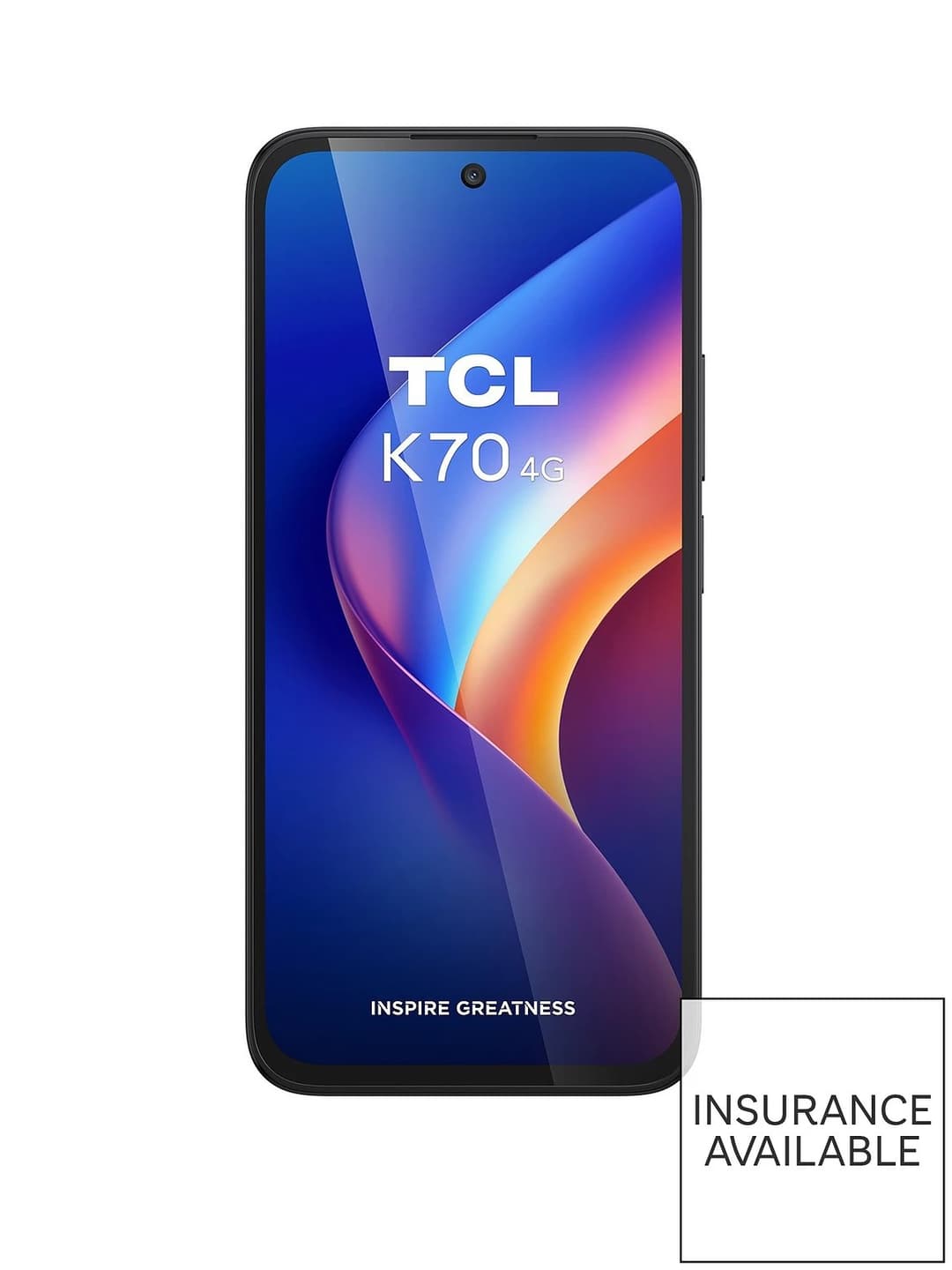 TCL K70 4G 128GB 4GB RAM Dual SIM Smartphone with Protective Case - Midnight Black - Image 1
