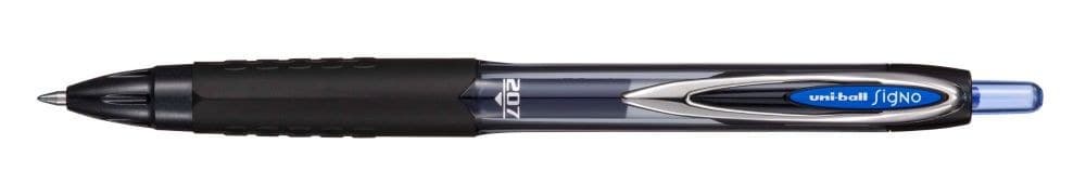 uni-ball Signo 207 12 Pack Blue Retractable 0.7mm Med Nib Gel Rollerball