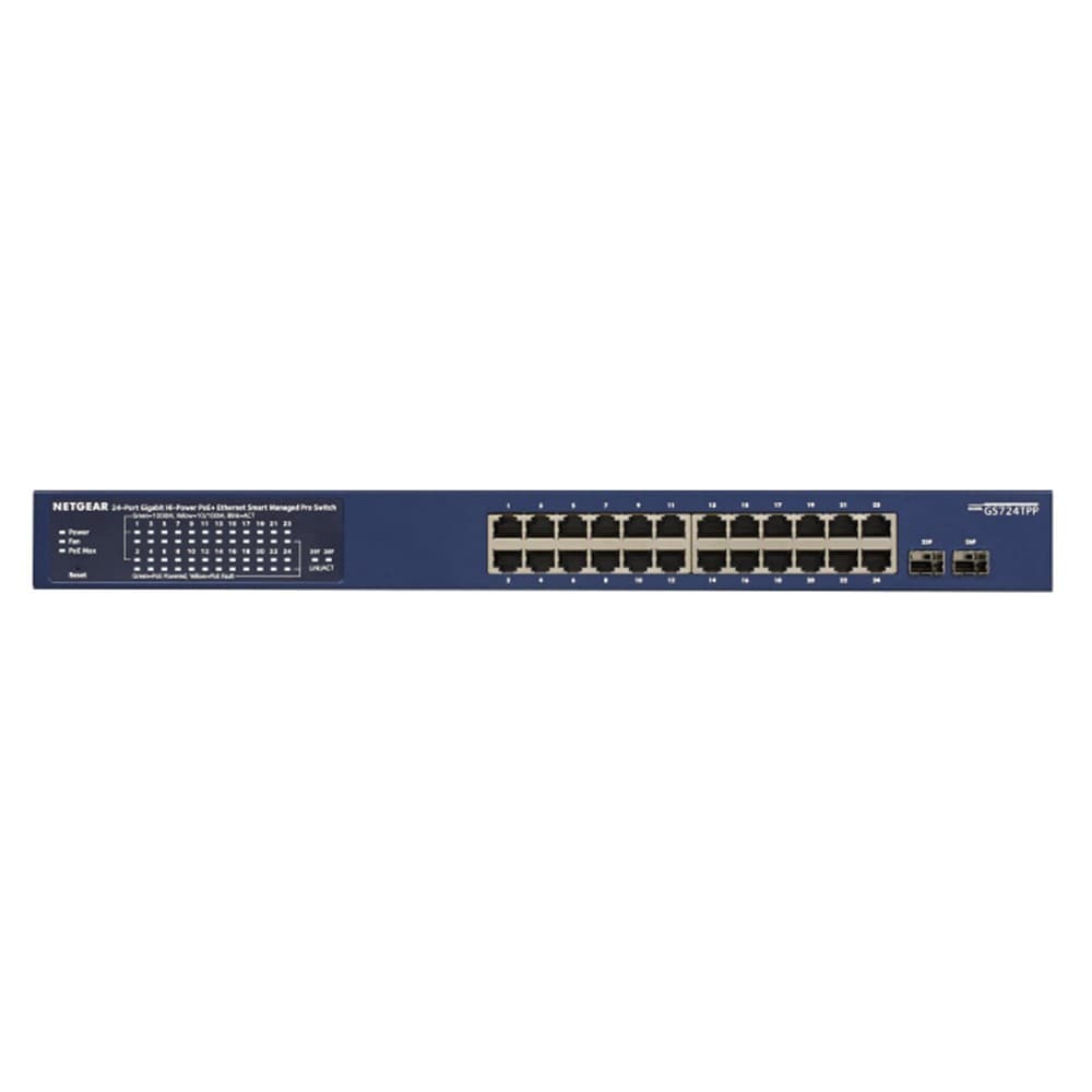 NETGEAR ProSAFE GS724TP Managed Gigabit Ethernet 24 Ports Network Switch - Blue - Image 1