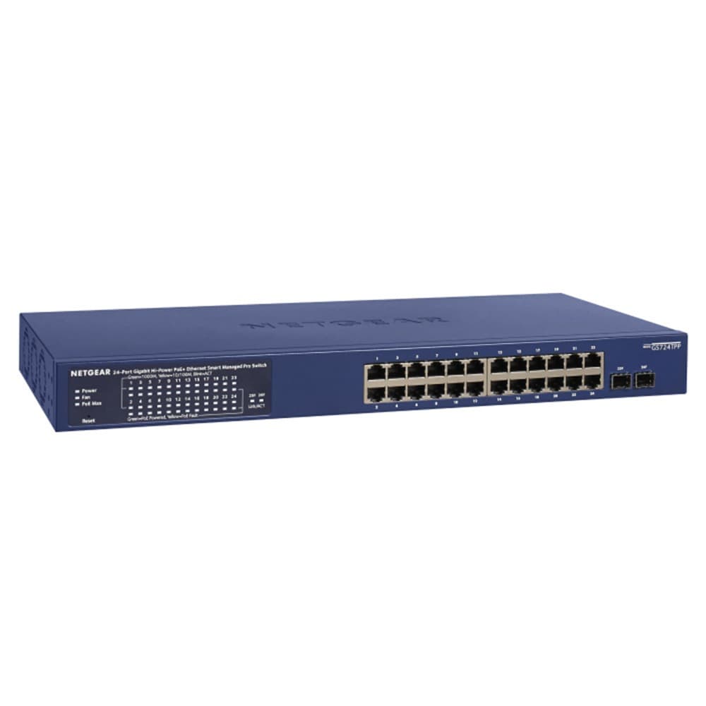 NETGEAR ProSAFE GS724TP Managed Gigabit Ethernet 24 Ports Network Switch - Blue - Image 2