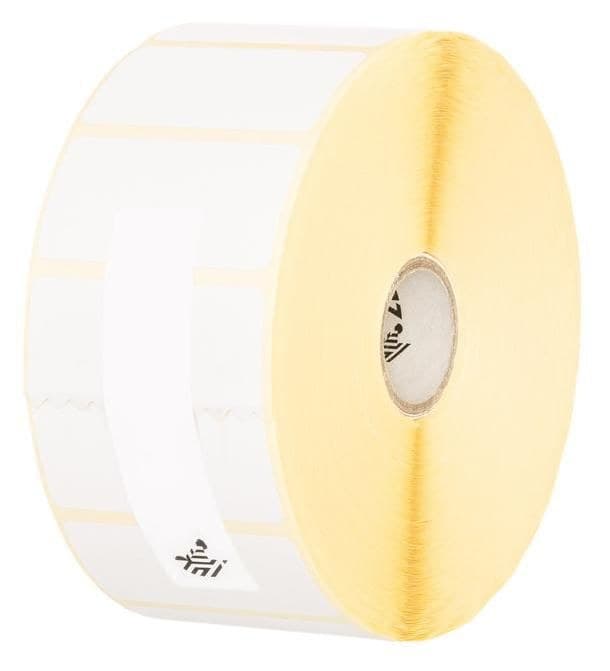 Zebra Z-Select 2000T Thermal Transfer Paper Labels 70 x 32mm, Matt Coated, Perforated, 25mm Core, 2100 Labels per Roll, 4 Rolls (3007205-T) - Image 1