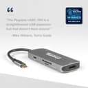 Plugable Technologies USB-C Hub 7-in-1, Driverless USB C Hub Compatible with Mac, Windows, Chromebook, USB4, Thunderbolt 4, and More (4K HDMI, 3 USB 3.0, SD & microSD Card Reader, 100W Charging) thumbnail 2
