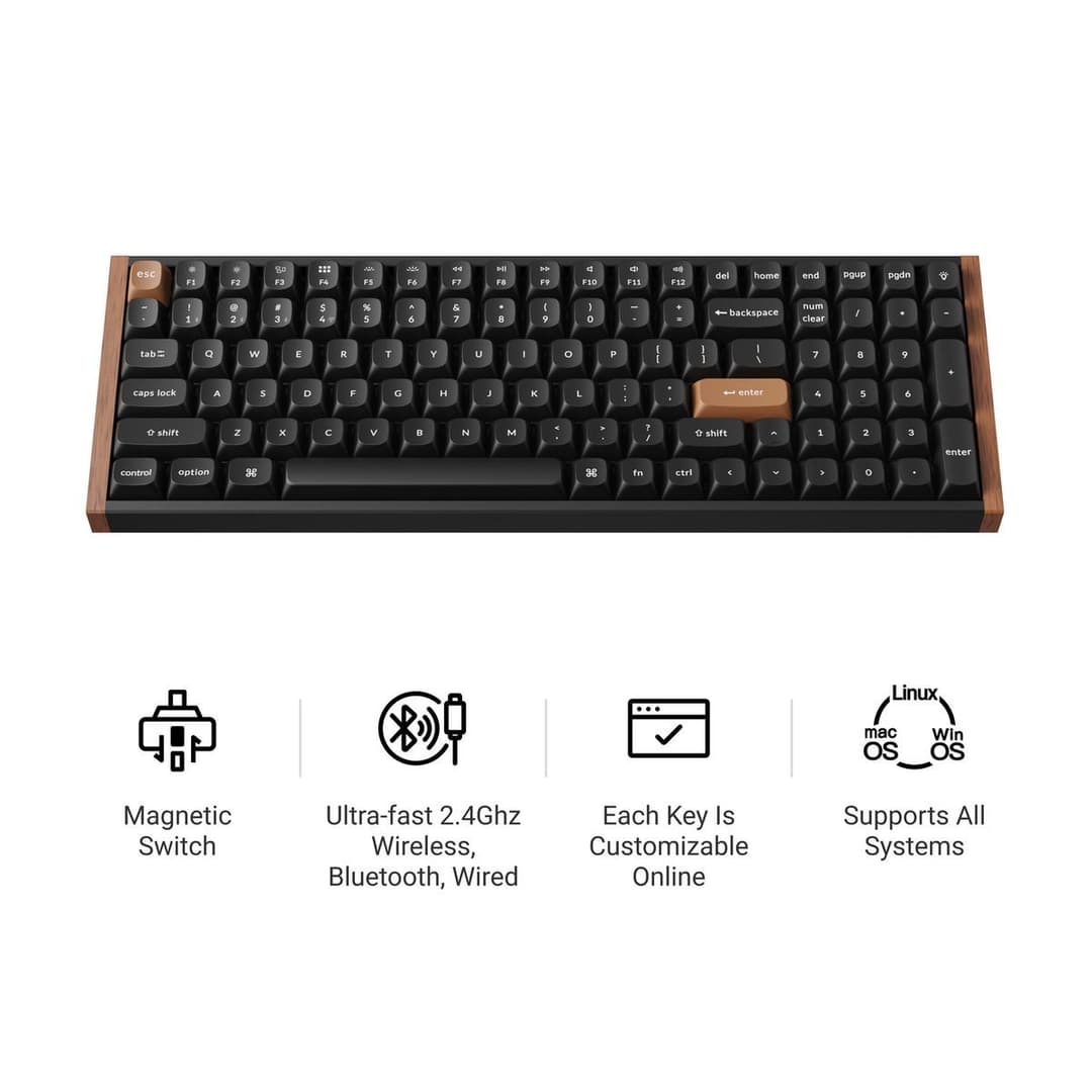 Keychron K4 Version 2 Wireless Mechanical Keyboard - Black - Image 2