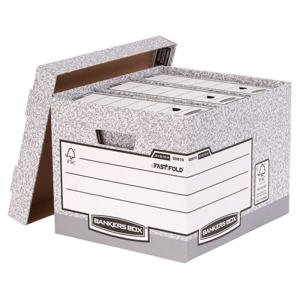 Bankers Box System Standard Box Grey Pack of 10 - Image 1