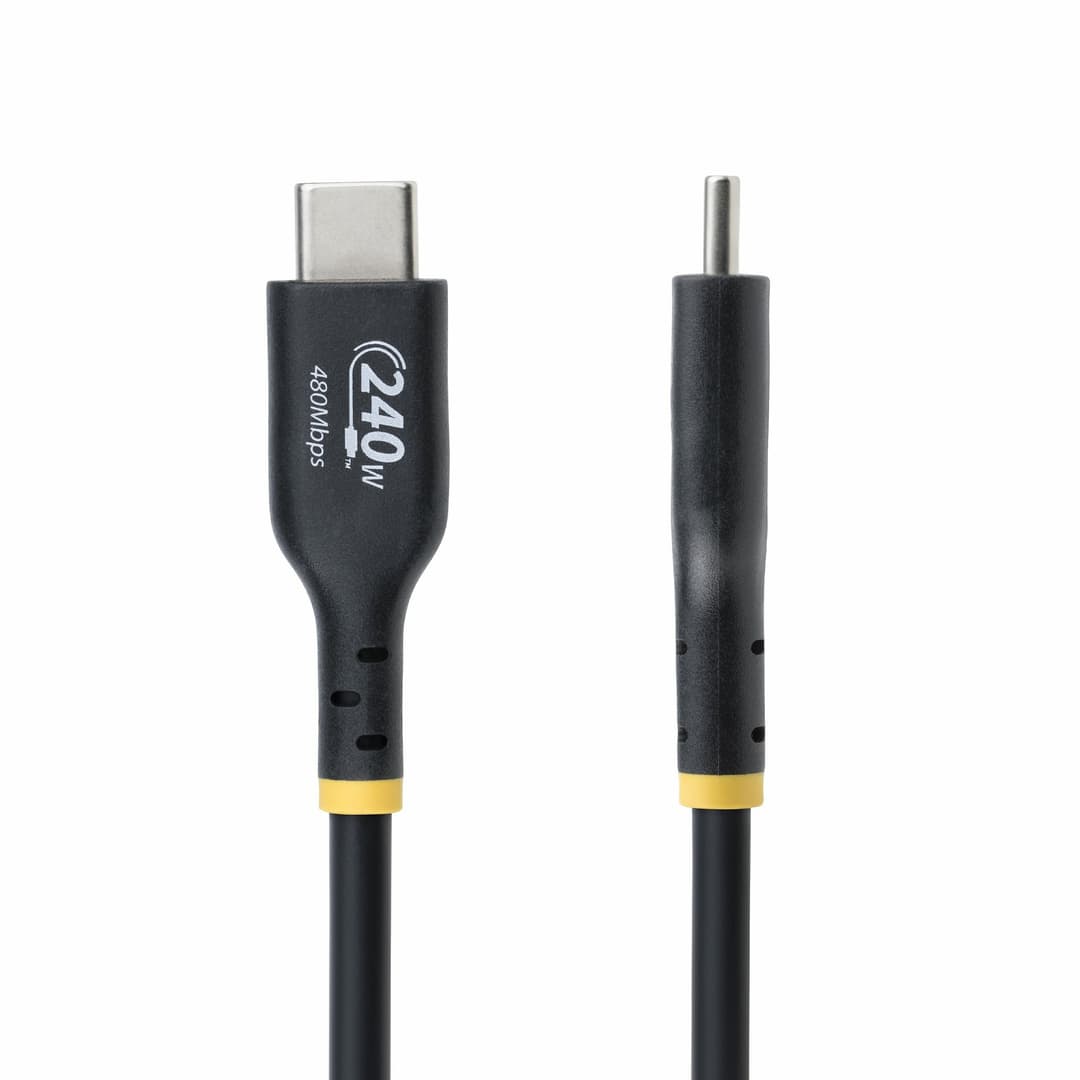 StarTech.com 3m USB-C Charging Cable, USB-IF Certified USB C Cable, 240W PD EPR, USB 2.0 Type-C Laptop Charger Cord, USB-C Data Transfer Cable, TPE Jacket, M/M - Image 3