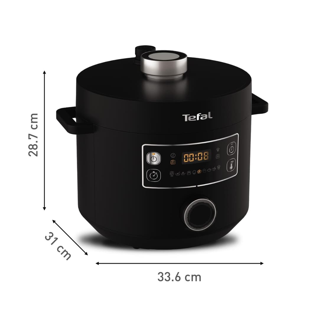 Tefal CY7548 Turbo Cuisine Multicooker Electric Pressure Cooker - Black - Image 3