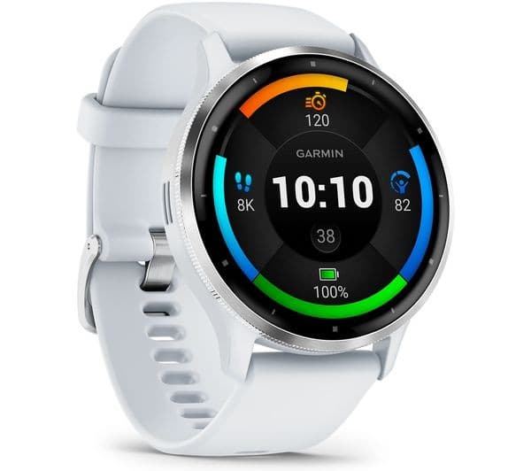 Garmin Venu 3 GPS Smartwatch 45mm - Silver & Whitestone - Image 1