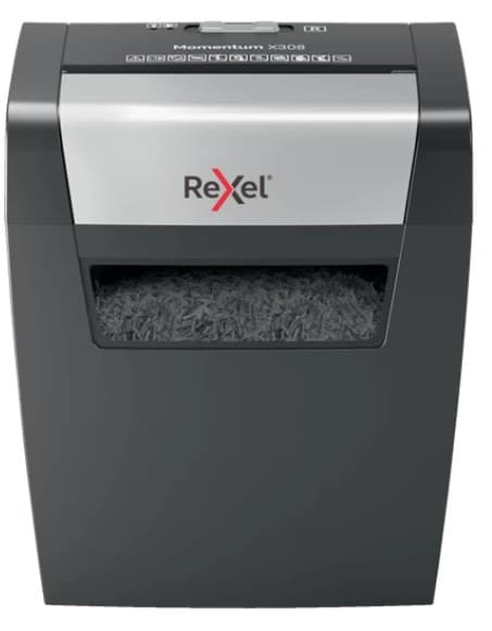 Rexel X308 paper shredder Cross shredding 22 cm Black, Silver - Image 1