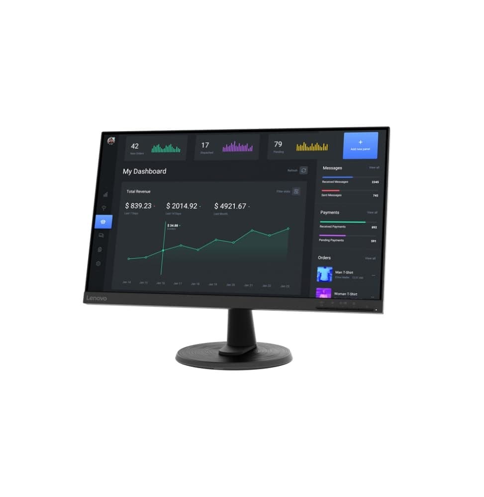 Lenovo C24-40 23.8-Inch Full HD VA 75Hz 4ms AMD FreeSync Monitor - Black - Image 2