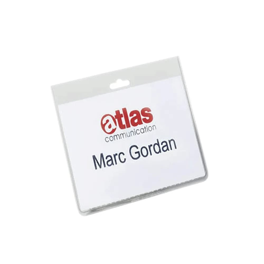 DURABLE 8135/19 name badge with insert cards - for 60 x 90 mm - transparent (pack of 20)