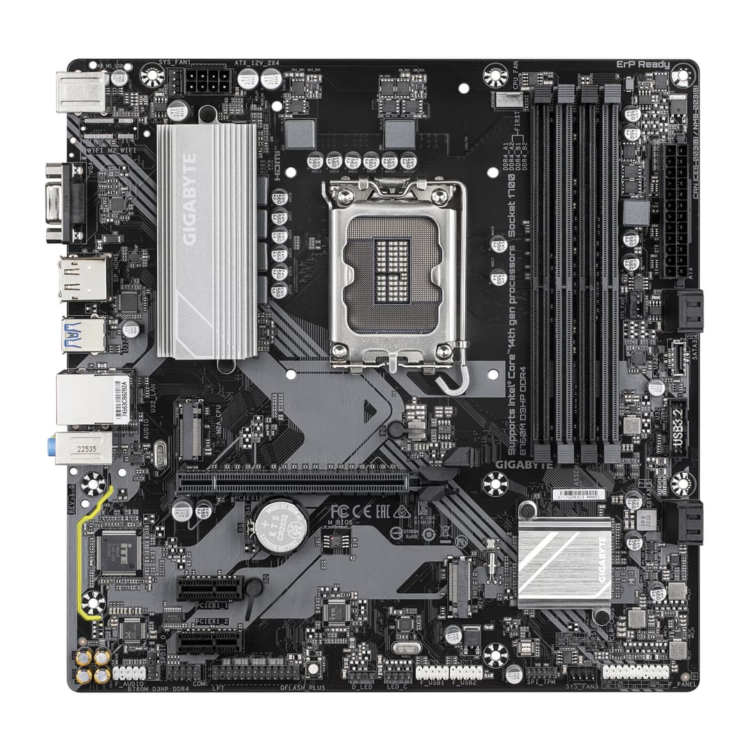 GIGABYTE B760M D3HP Intel B760 Micro-ATX LGA 1700 Motherboard - DDR4 - Ethernet only - Image 2