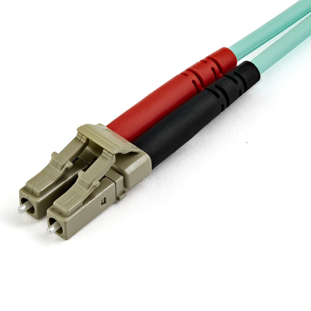 StarTech.com 10m (30ft) LC/UPC to LC/UPC OM4 Multimode Fiber Optic Cable, 50/125µm LOMMF/VCSEL Zipcord Fiber, 100G, Low Insertion Loss - LSZH Fiber Jumper Cord - Image 2