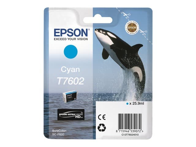 Epson T7602 Original UltraChrome HD Ink Cartridge 26 ml - Cyan - Image 5