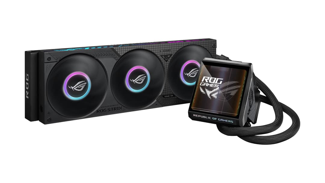 ASUS ROG Strix LC IV 360 ARGB LCD Intel/AMD AIO Liquid CPU Cooler - Black - Image 2