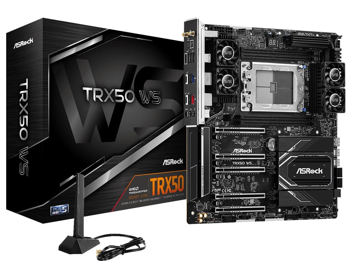 Asrock TRX50 WS Motherboard AMD TRX50 Socket sTR5 Extended ATX