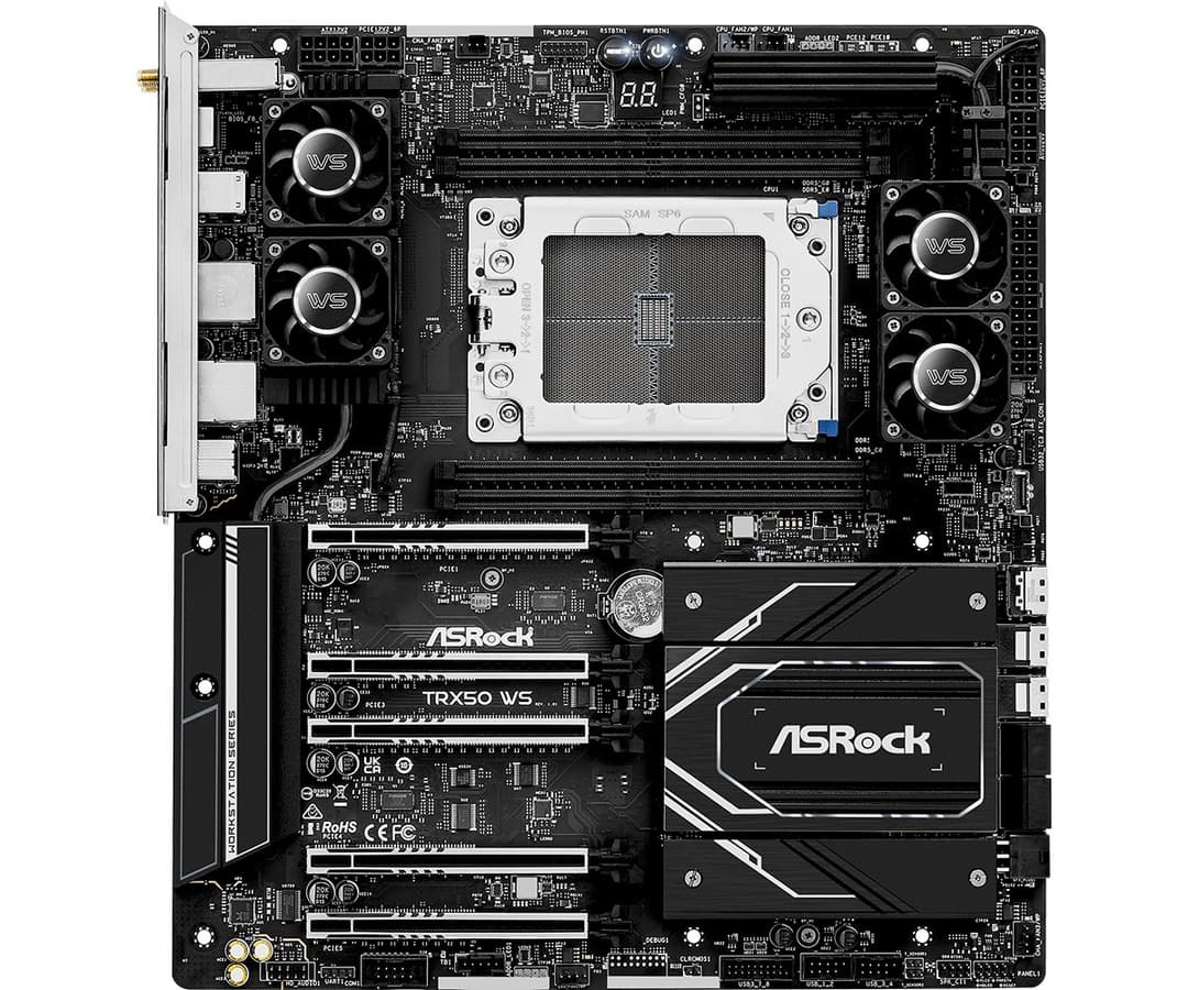 Asrock TRX50 WS Motherboard AMD TRX50 Socket sTR5 Extended ATX - Image 2