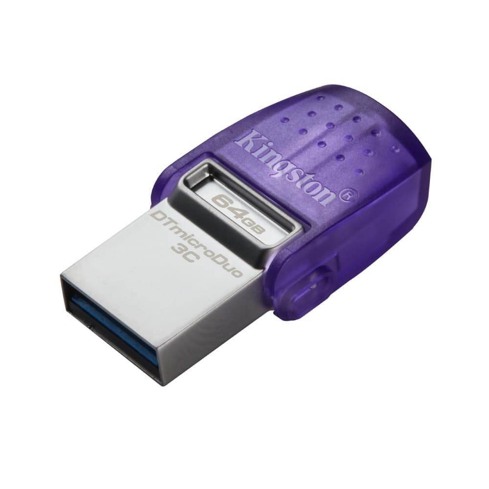 USB Stick Kingston Technology DataTraveler microDuo 3C USB Flash Drive 64GB USB Type-A / USB Type-C 3.2 - Purple - Image 1