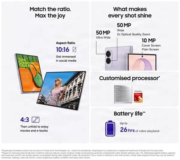 Samsung Galaxy Z Fold8 512GB Foldable Smartphone 16GB RAM - Graphite - Image 4